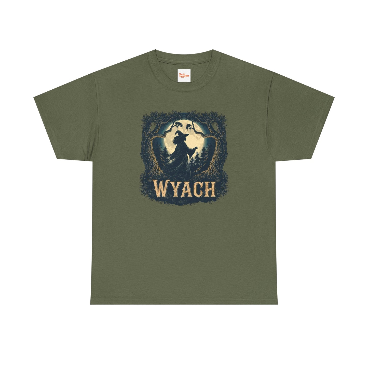 Wyach Night Witch Tee — African American Silhouette Forest Graphic T-Shirt