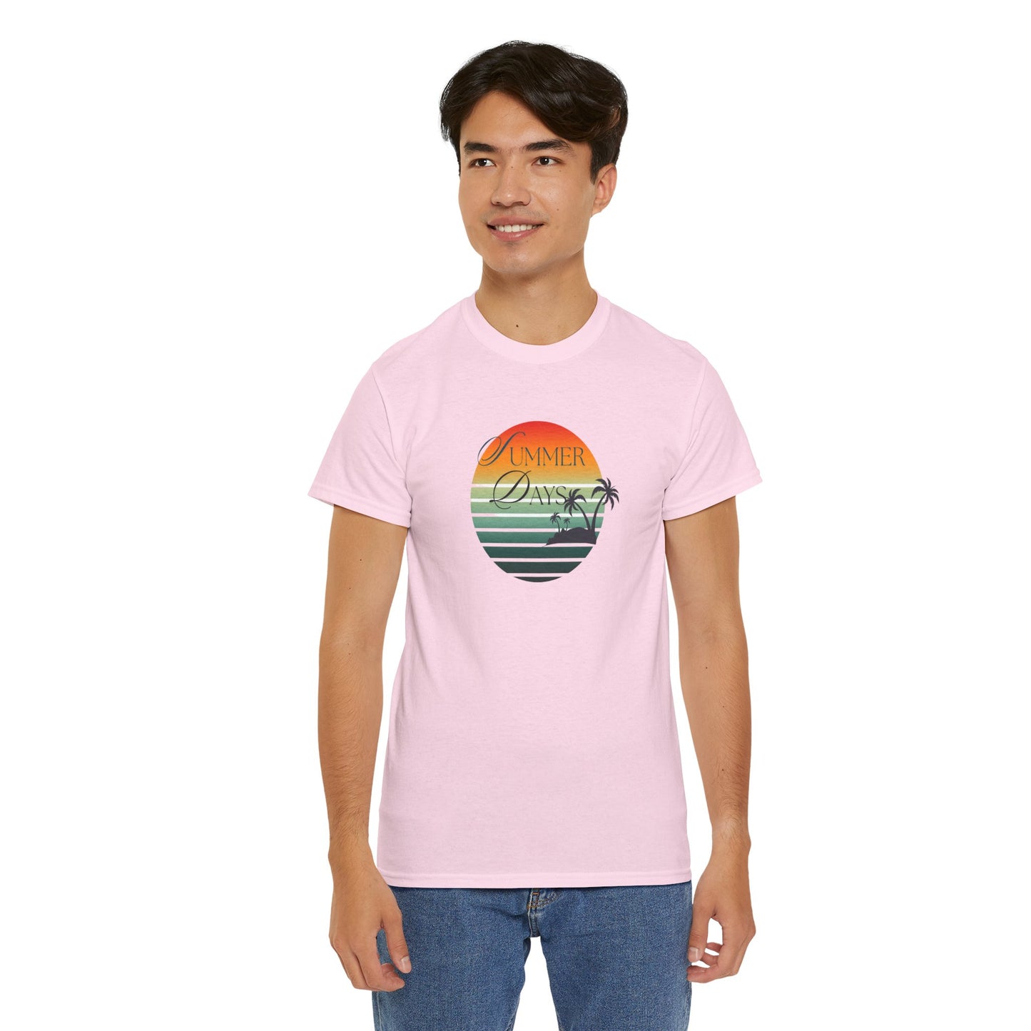 Palm Tree Tee - Summer Days Unisex Heavy Cotton Tee