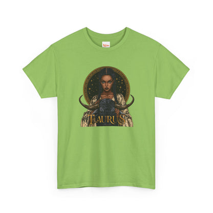 Taurus Art Nouveau Tee — African American Woman & Bull Zodiac Graphic