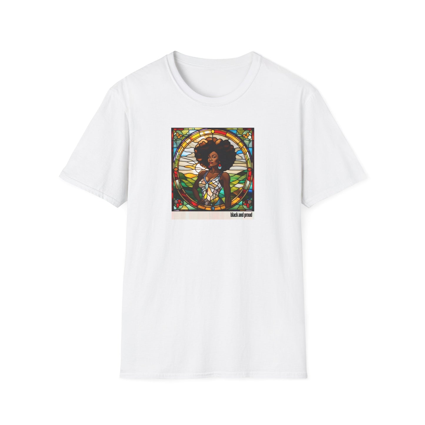 Stained Glass Black and Proud Unisex T-Shirt