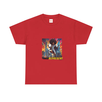 Represent in Silver - Superhero Graphic Unisex Tee