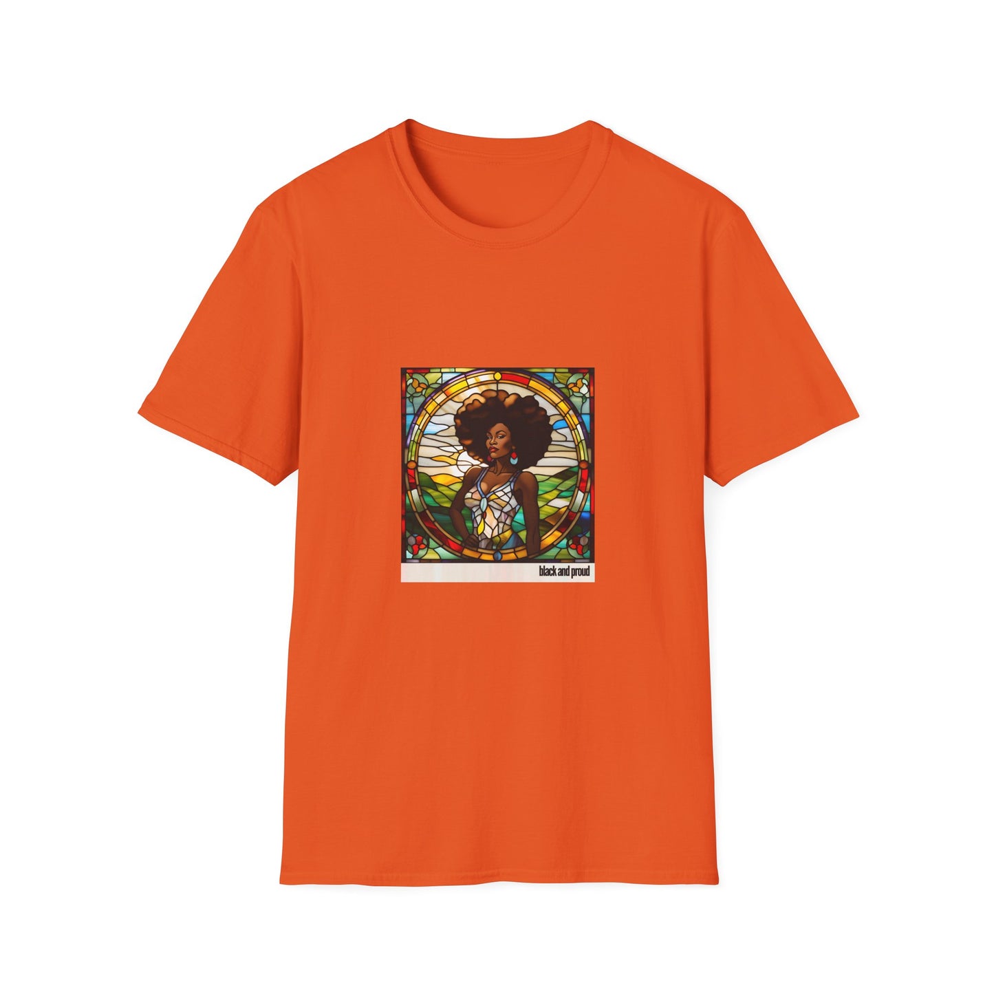 Stained Glass Black and Proud Unisex T-Shirt