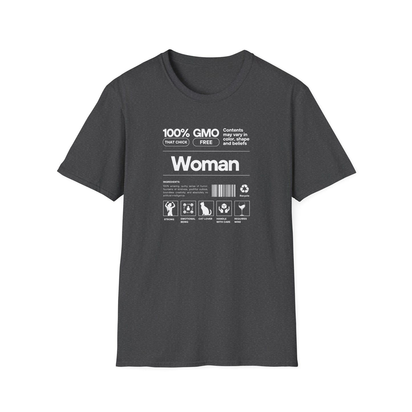 Unisex Softstyle T-Shirt with Product Label Design for Woman