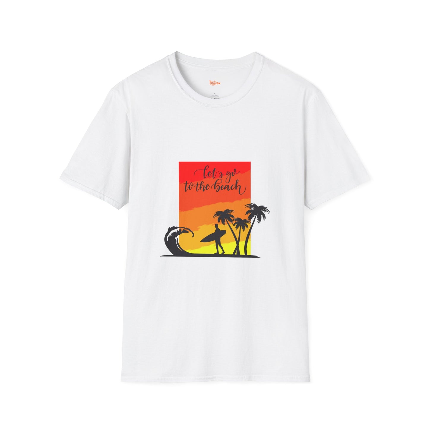 Surfer Silhouette Beach Graphic T-Shirt