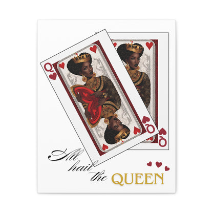 Canvas Print, Queen of Hearts Playing Card Graphic