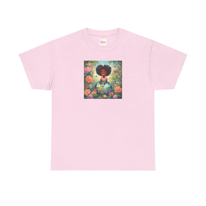 Graphic Tee Love the Planet Little Black Girl Holding Globe