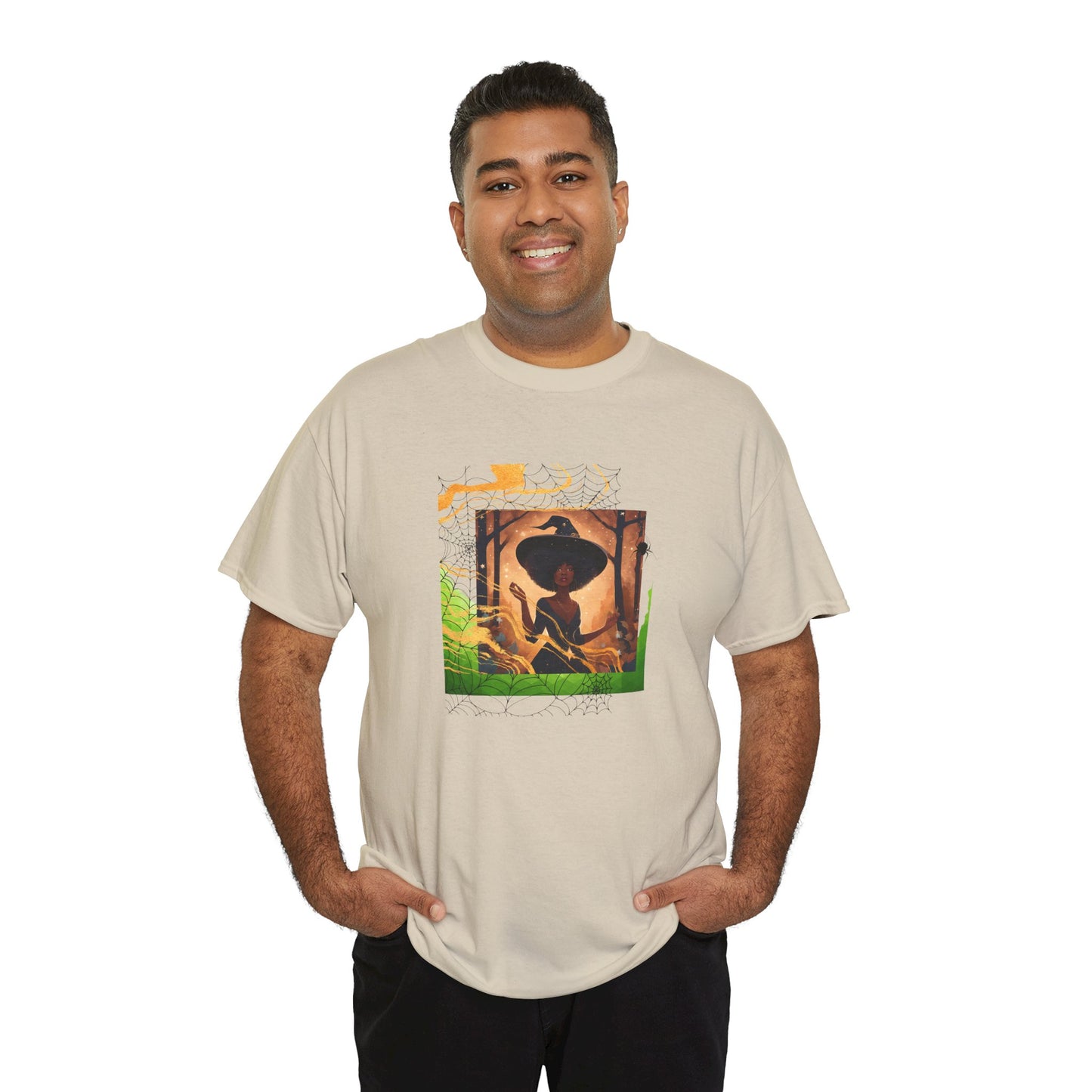 African American Witch Spiderweb T-Shirt