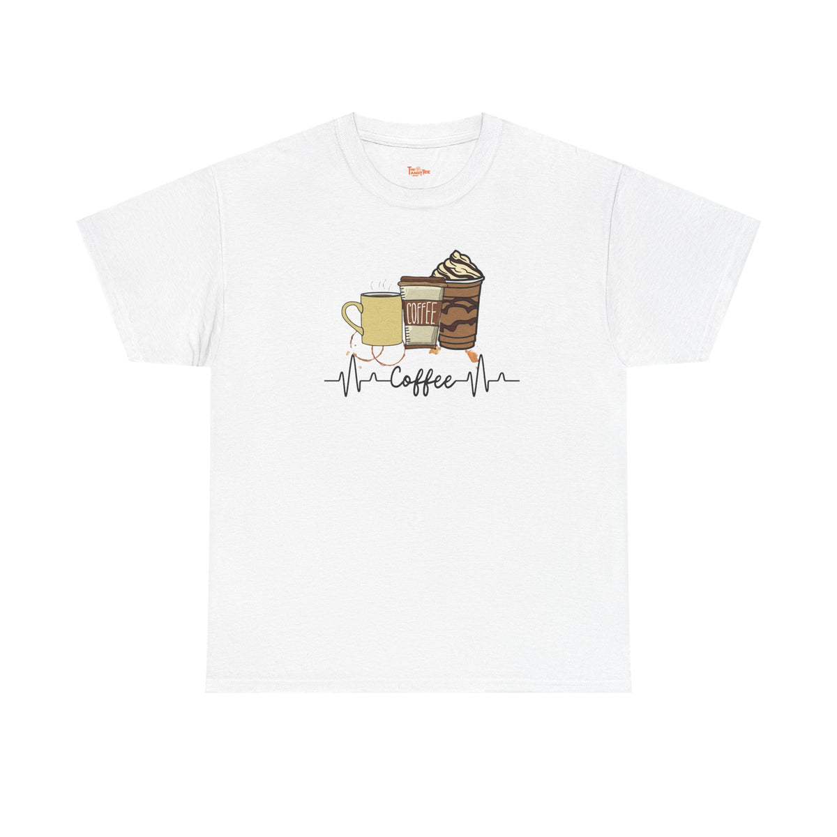 Coffee Stat T-Shirt — Graphic Tee Featuring Three Coffee Drinks
