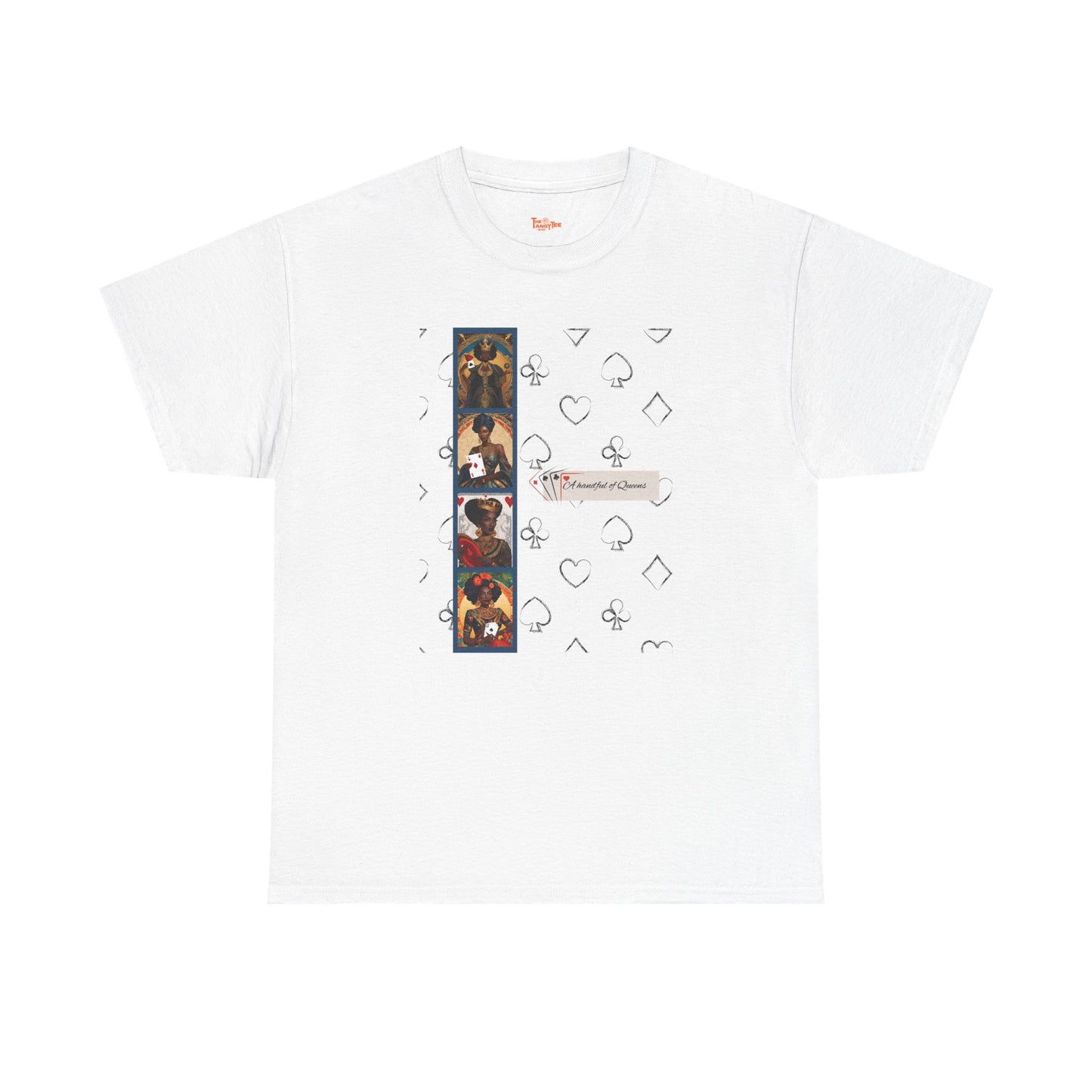 Graphic Tee - A Handful of Queens Black Women Playing Cards Design