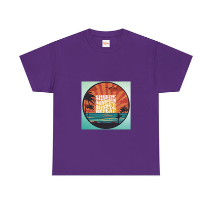 Sunrise Sunburn Sunset Repeat Unisex Tee