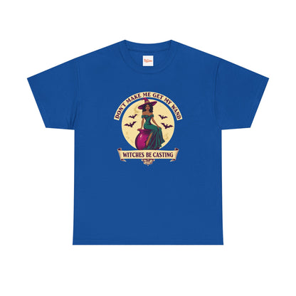 Witches Be Casting Tee — Vintage Witch Halloween T‑Shirt