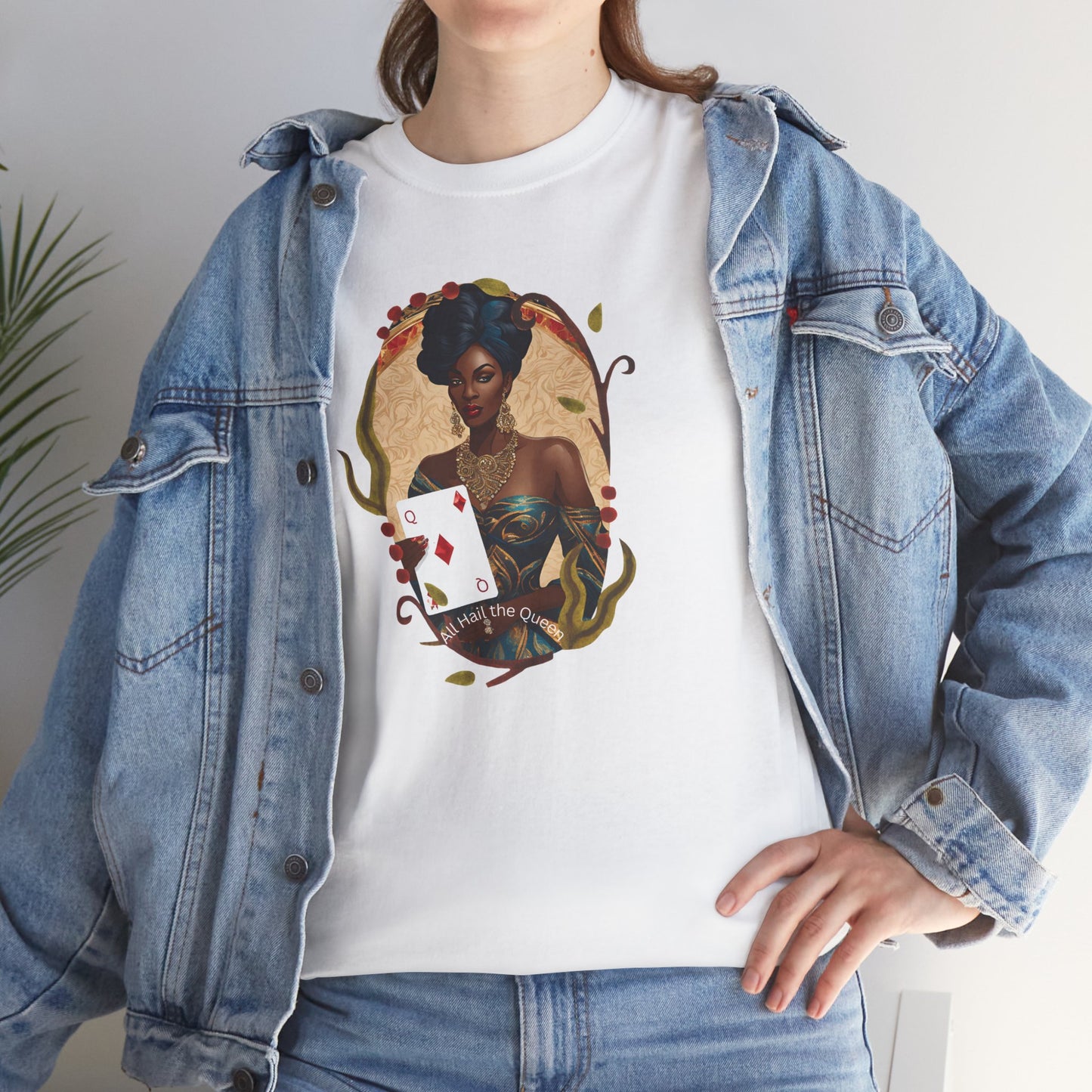 Graphic Tee - All Hail the Queen - Black Woman Playing Card Design