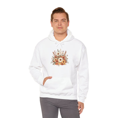 Autumn Floral Spray Hoodie — Fall Flowers Sweatshirt