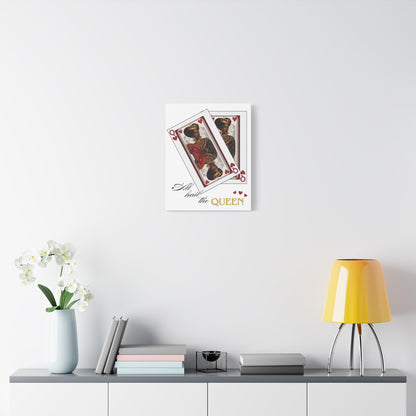 Canvas Print, Queen of Hearts Playing Card Graphic