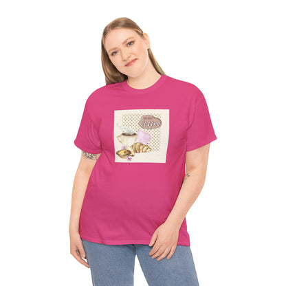 The Best Coffee Tee — Cup & Croissant Graphic T-Shirt