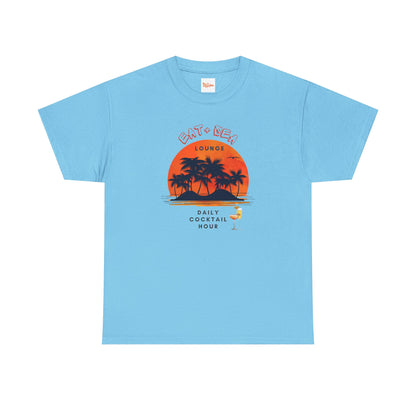 Graphic Sunset Eat + Sea Lounge Unisex Tee