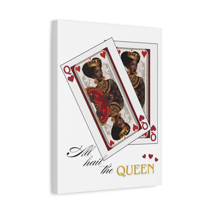 Canvas Print, Queen of Hearts Playing Card Graphic