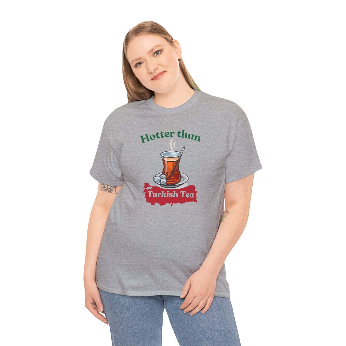 Graphic Tea Unisex Tee - Hotter than Turkish Tea Design
