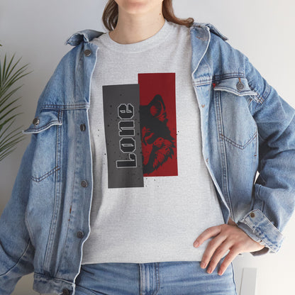 Lone Wolf Half-Face Graphic Tee — Wolf Face Men's Shirt