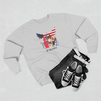 We the People Unisex Crewneck Sweatshirt American Flag Eagle Graphic
