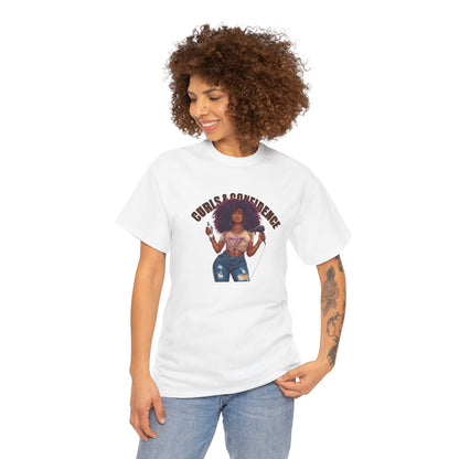 Graphic Tee - Curls and Confidence Black Woman Design