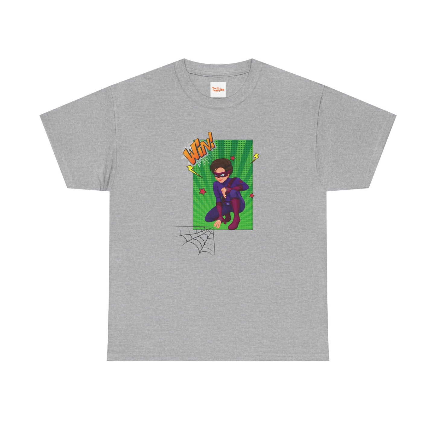 Win Superheroine T-Shirt — Action Pose Graphic Tee