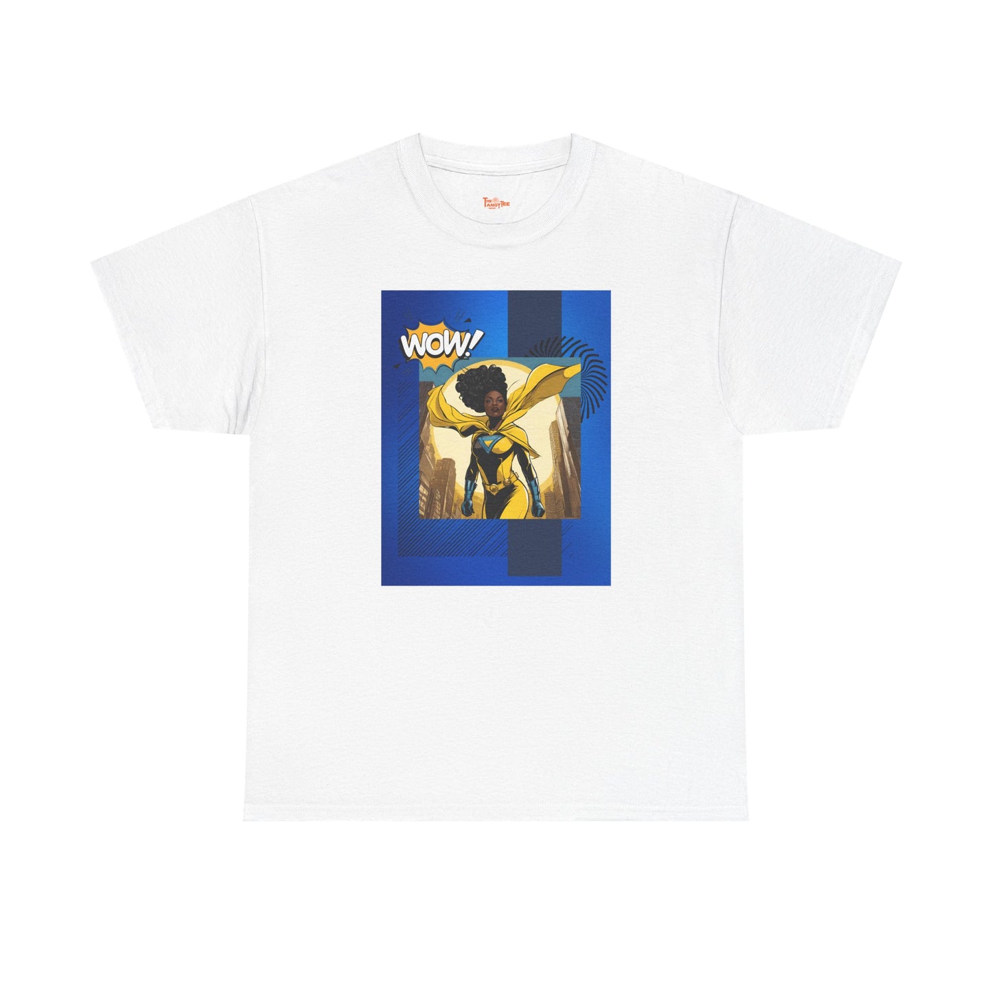 Yellow Wow! Superhero Graphic Tee