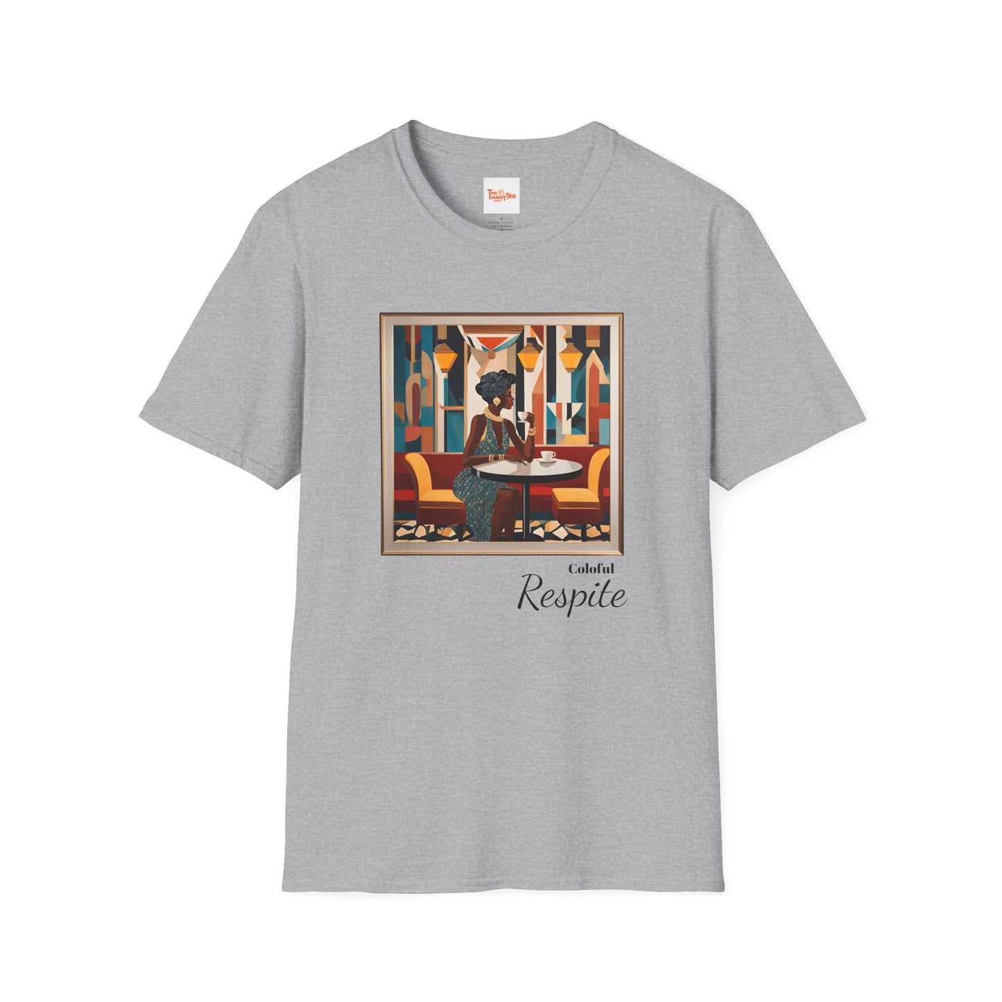 Art Deco Woman Colorful Respite Graphic T-Shirt