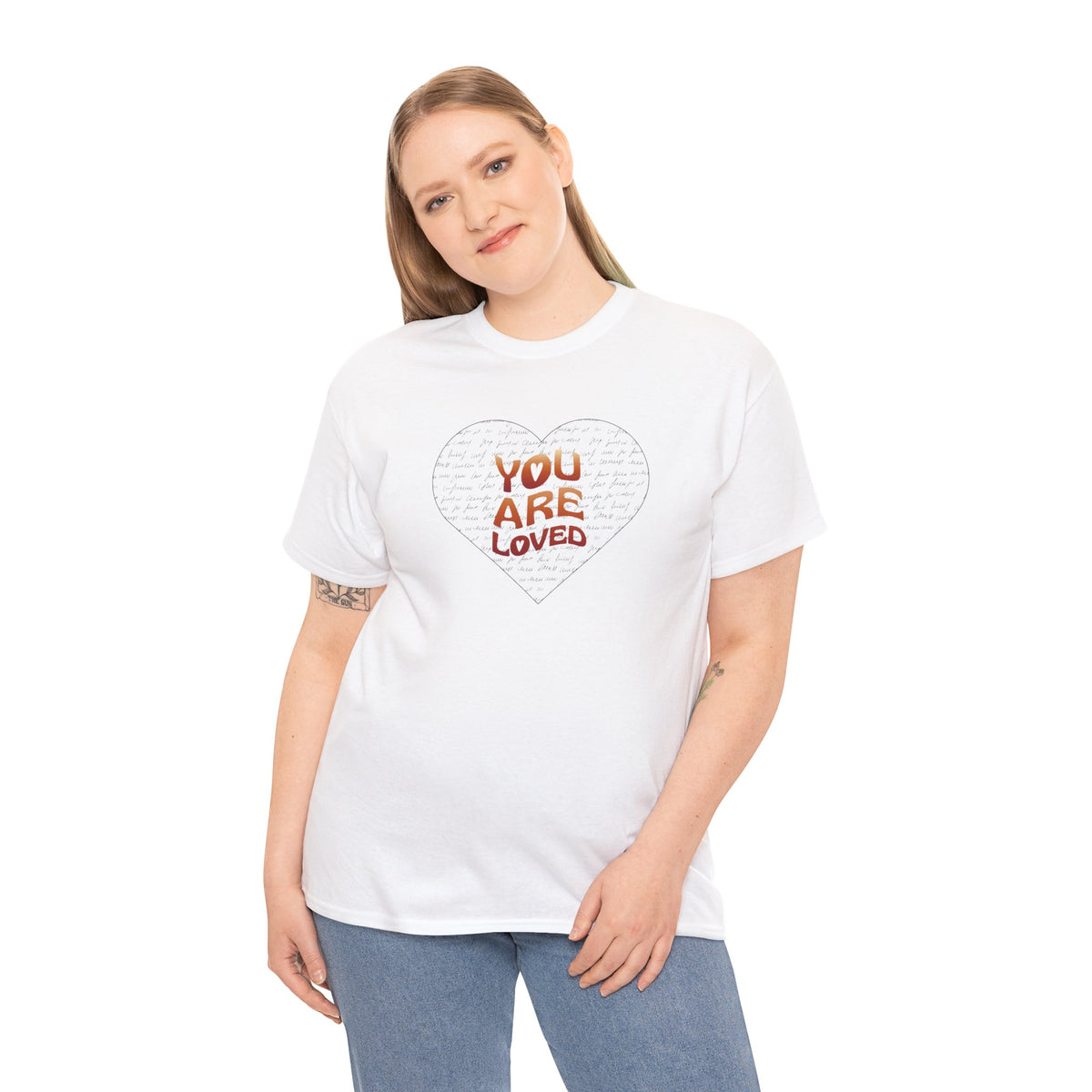 You Are Loved Heart T-Shirt — Inspirational Graphic Tee