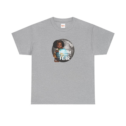 Dream Without Fear Little Black Girl Hugging Globe T-Shirt