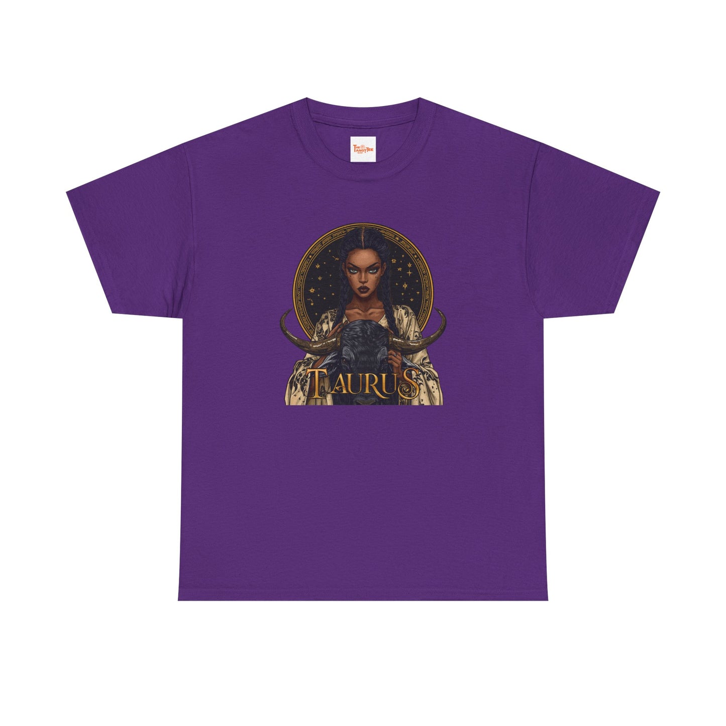 Taurus Art Nouveau Tee — African American Woman & Bull Zodiac Graphic
