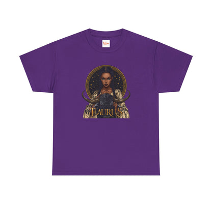 Taurus Art Nouveau Tee — African American Woman & Bull Zodiac Graphic