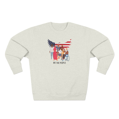 We the People Unisex Crewneck Sweatshirt American Flag Eagle Graphic