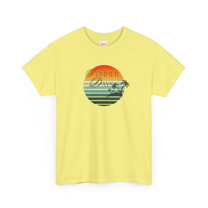 Palm Tree Tee - Summer Days Unisex Heavy Cotton Tee