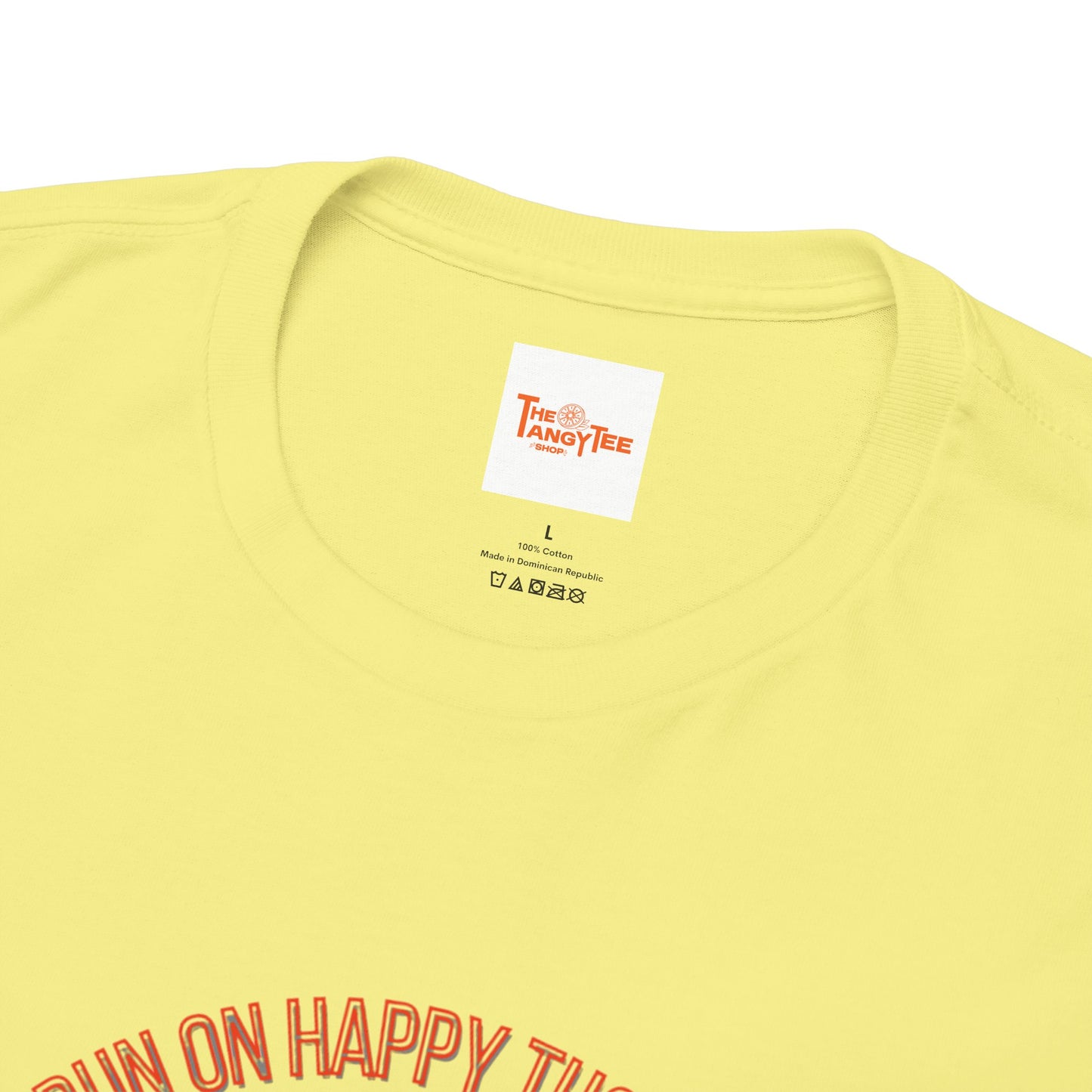 Coffee Lover Tee - Happy Thoughts and Coffee Unisex Heavy Cotton Tee