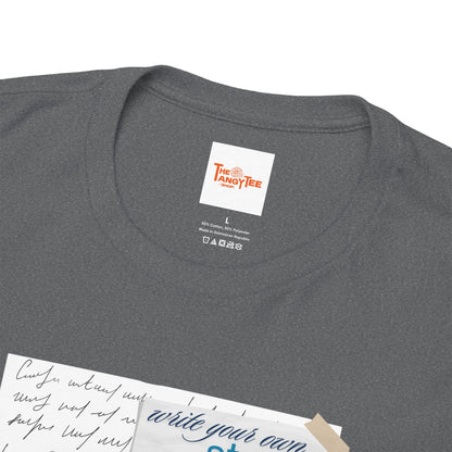 Journal Tee - Write Your Own Story, Black Woman Writing Graphic
