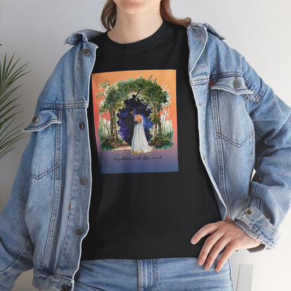 Into the Void Wedding Tee — Couple Under Arch Graphic Shirt