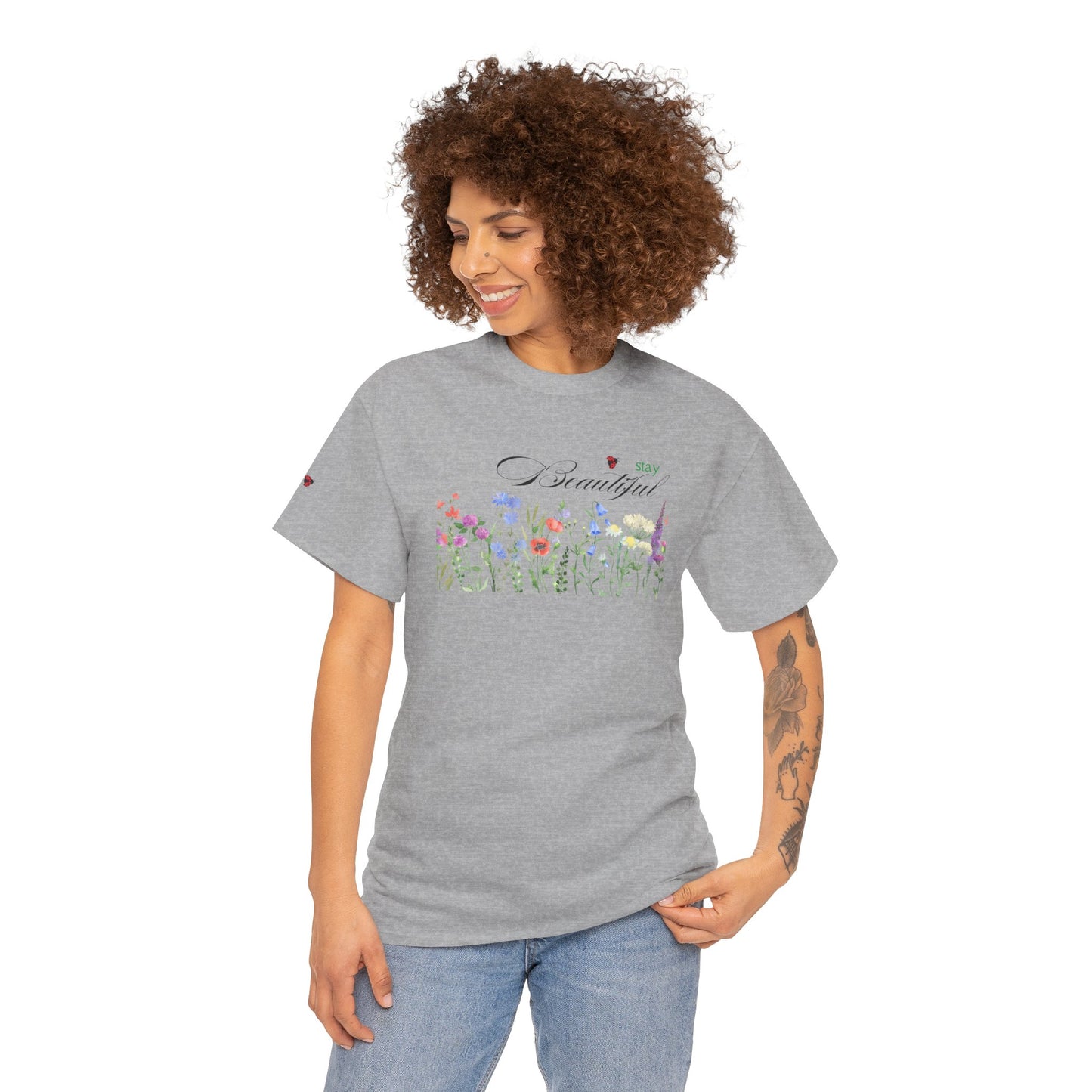 Floral Graphic Unisex Tee - Stay Beautiful Design