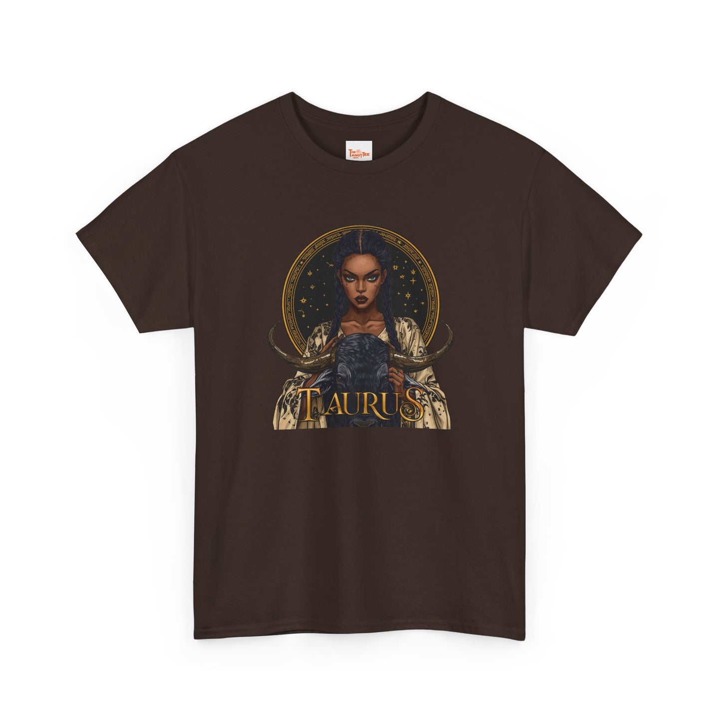 Taurus Art Nouveau Tee — African American Woman & Bull Zodiac Graphic