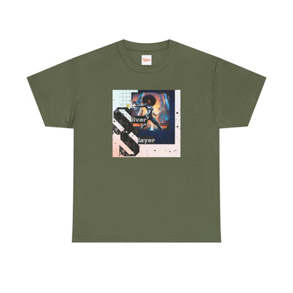 Silver Slayer Black Woman Superhero T-Shirt — Silver Costume City Graphic