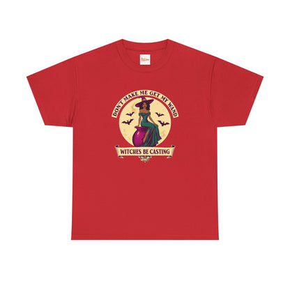 Witches Be Casting Tee — Vintage Witch Halloween T‑Shirt