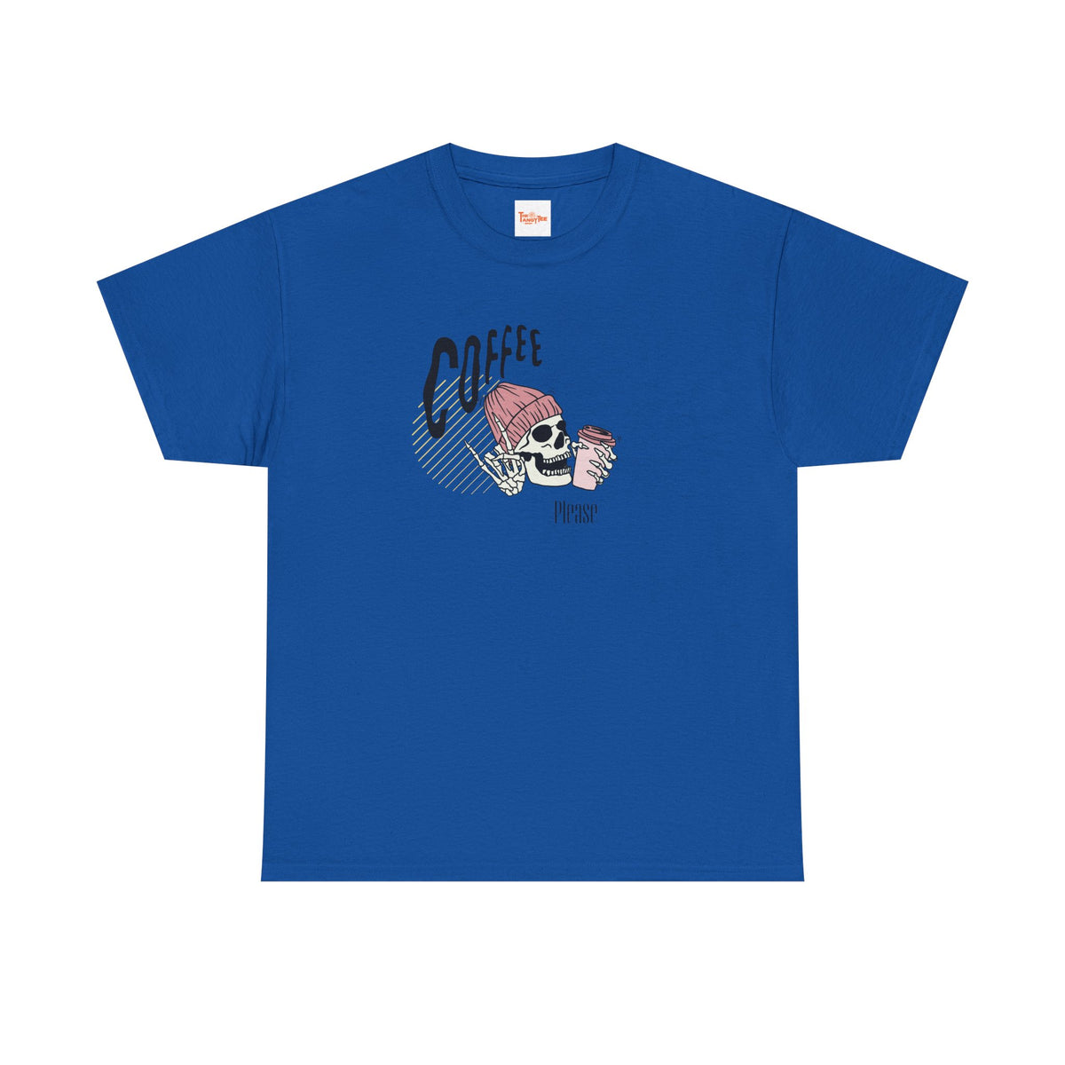 Coffee Please Skeleton T-Shirt — Skeleton Holding Coffee Graphic Tee