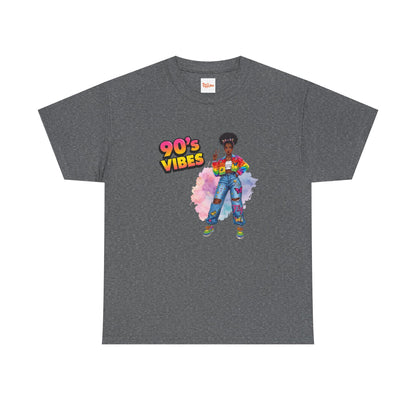 90s Paint-Splattered Black Girl Graphic Tee — Retro Streetwear Vibe
