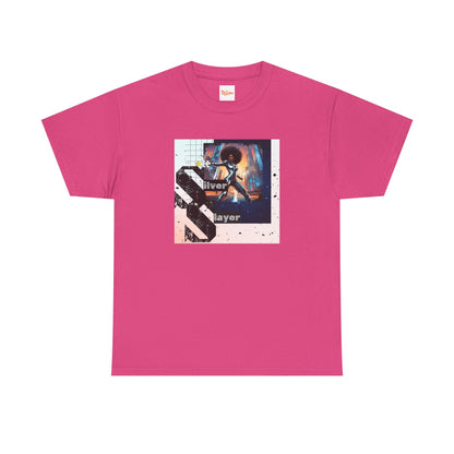 Silver Slayer Black Woman Superhero T-Shirt — Silver Costume City Graphic