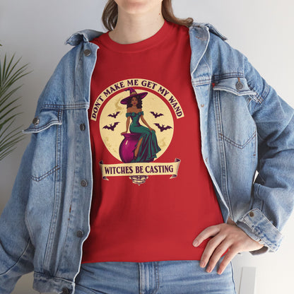 Witches Be Casting Tee — Vintage Witch Halloween T‑Shirt