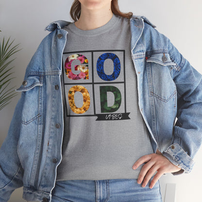 Good Vibes Flower Grid T-Shirt