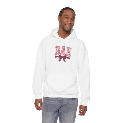 Bae Pink Bow Hoodie — Cute Graphic Pullover for Couples & Gifts