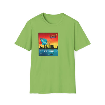 Alien Cityscape Unisex T-Shirt - Keeping it Weird Graphic Tee