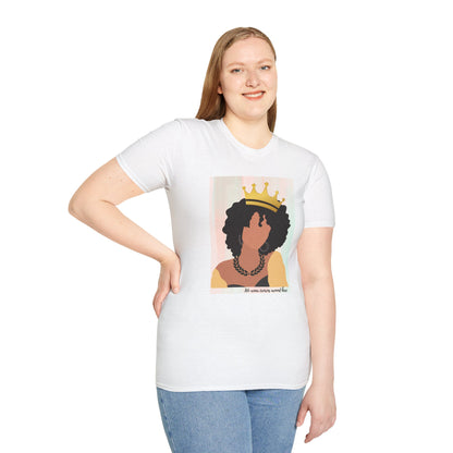 Crown Queen T-Shirt, Afro Art, Black Woman T-Shirt