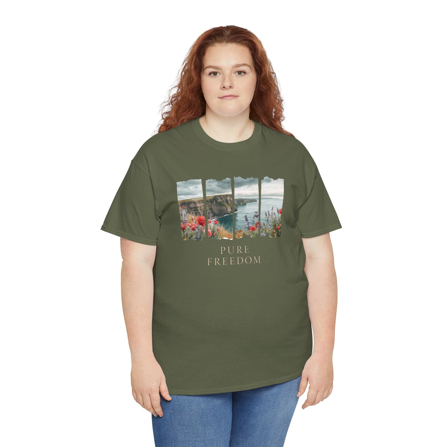 Pure Freedom Oceanside Cliff T-Shirt — Wildflower Beach Graphic Tee